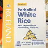 Parboiled long Grain White Rice - Riceland - 25lb