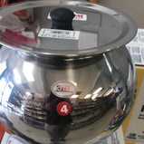 RICE POT ( Steel Kalam ) with lid - 4”